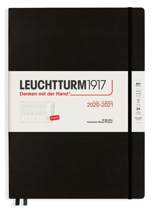 Leuchtturm1917 Kalender 2020-21 Leuchtturm1917 A4+ vecka/uppslag Black - Kalenderkungen.se