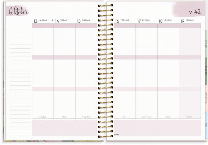Kalender 2025 Life Organizer Blommor 