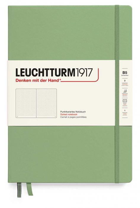 Leuchtturm Notebook B5 Hard 121s Sage Dotted