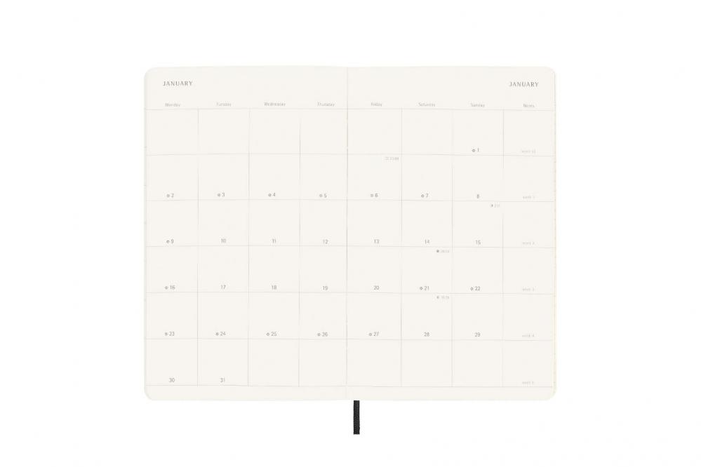 Moleskine Monthly Notebook svart soft large 22/23
