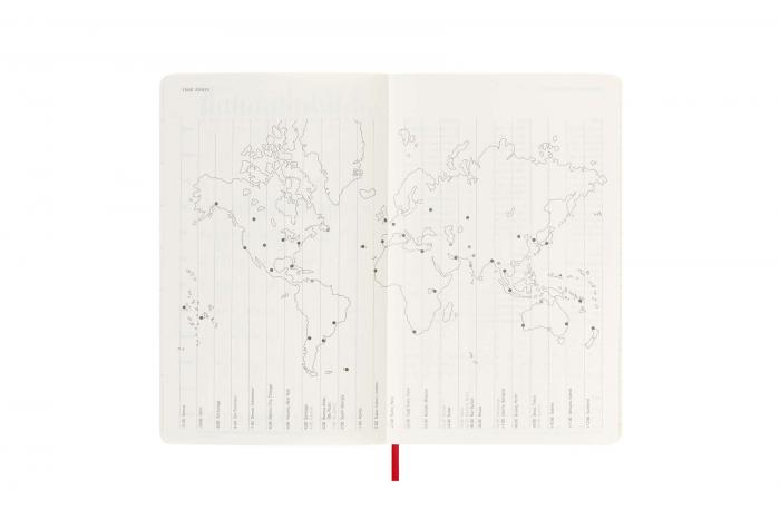 Moleskine Veckokalender L Soft röd 22/23