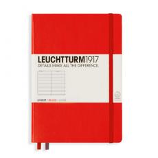 Leuchtturm Notebook A5 hard 249s Red linjerad