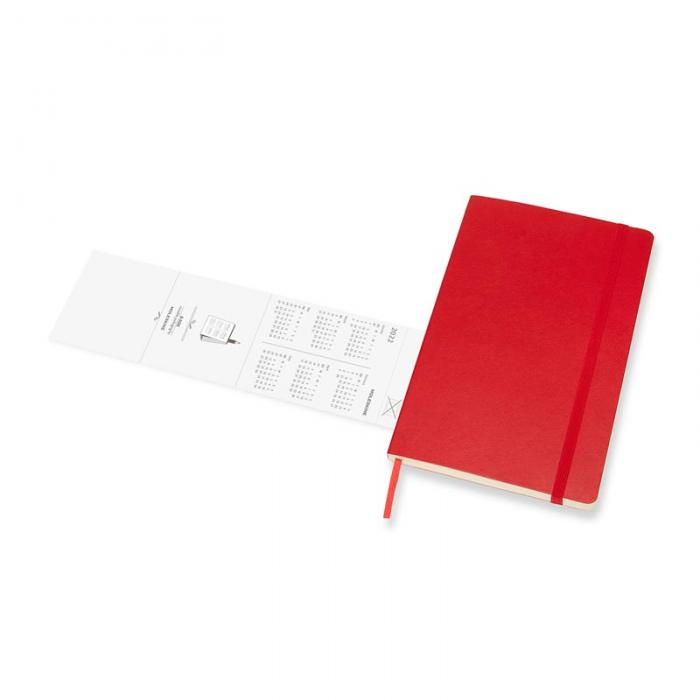 Moleskine Weekly notebook Large Red Soft 2022