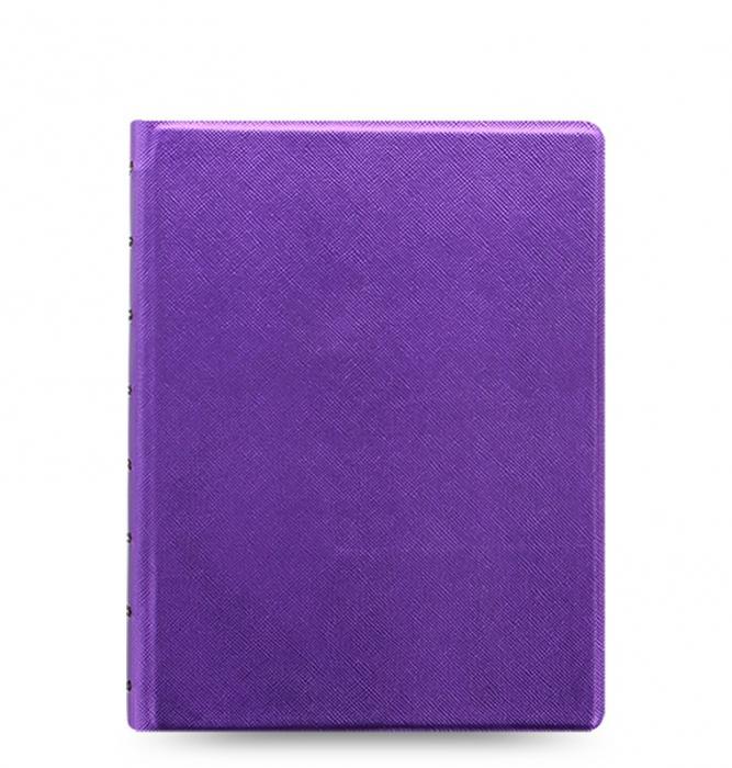 Saffiano A5 Notebook Metallic Violett