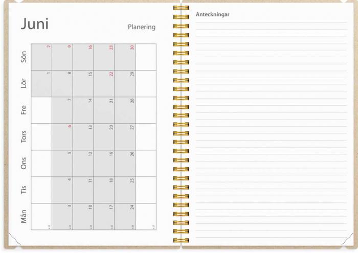 Kalender Study A5 Gobi rosa 2023-2024