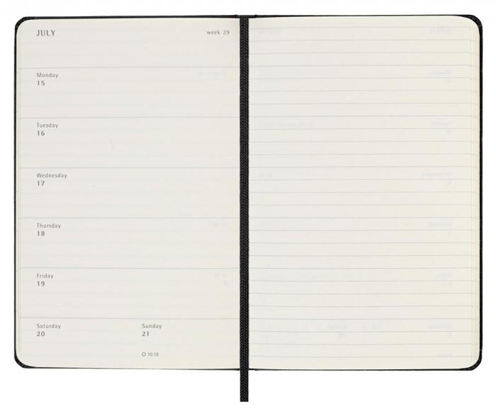 Moleskine Weekly Notebook Black hard pocket 2024 