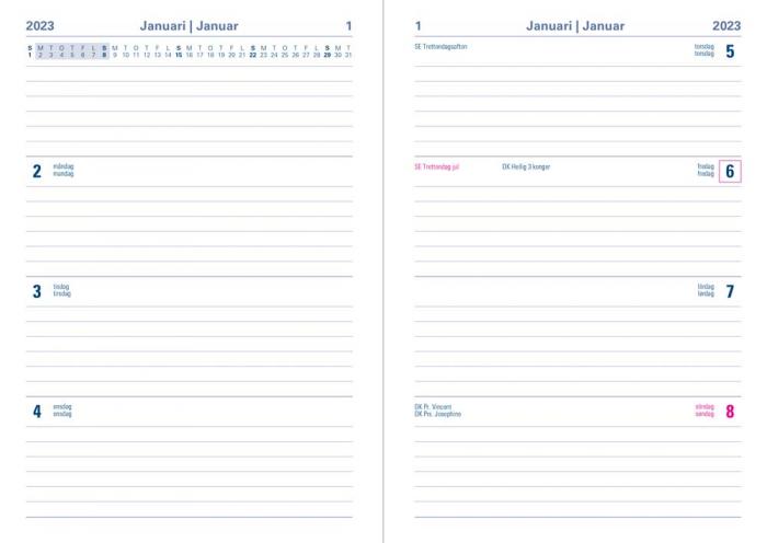 Kalender Letts A5 Inspire Grön V/U 2023