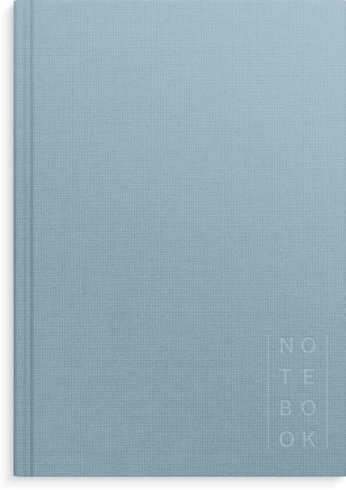 Notebook Textile light blue lined A5 