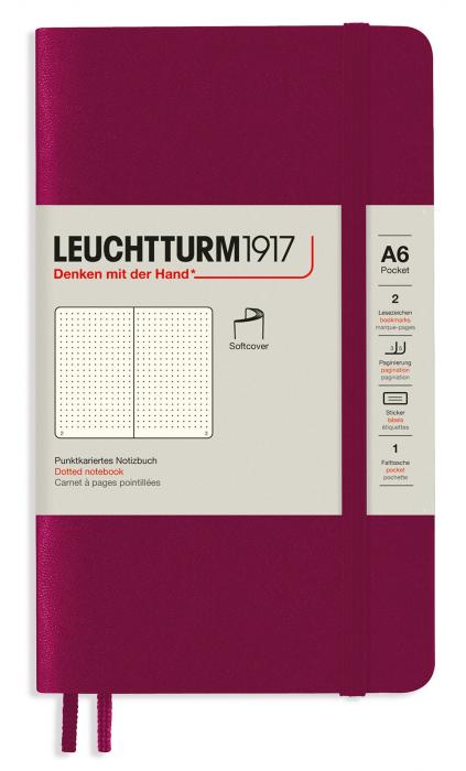 Anteckningsbok Leuchtturm1917 Soft A6 Port Red Dotted