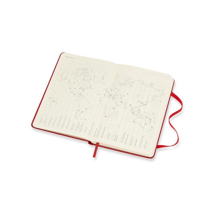 Moleskine Weekly Notebook Red hard pocket 2022