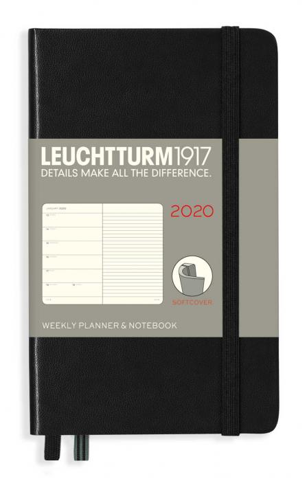 Leuchtturm1917 Kalender 2020 Leuchtturm1917 A6 v/notes soft black - Kalenderkungen.se