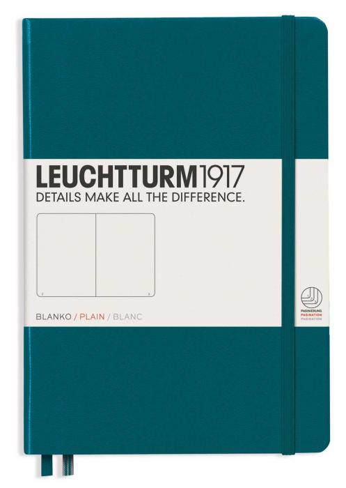 Leuchtturm Notebook A5 hard 249s Pacific Green olinjerad
