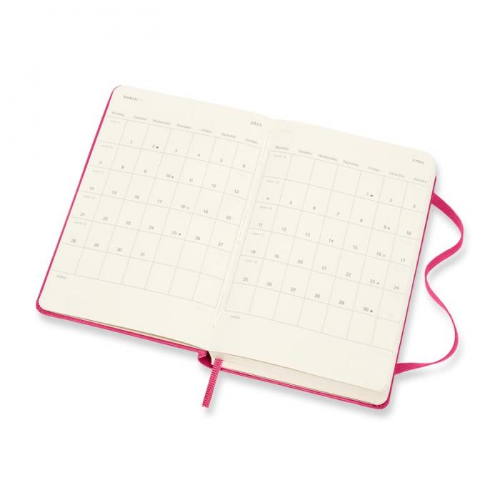 Moleskine Weekly Notebook Pink hard pocket 2022