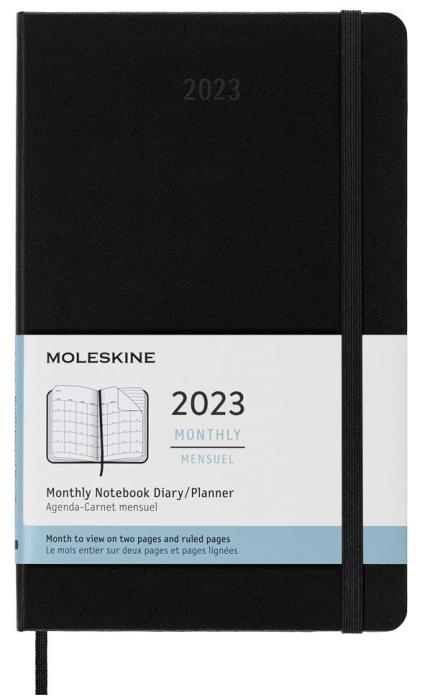 Moleskine Monthly Notebook svart hard large 2023