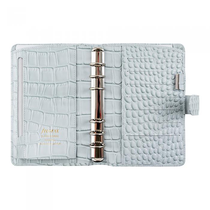 Filofax Classic Croc Personal Silver