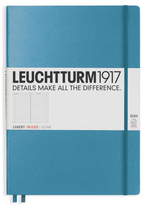 Leuchtturm Notebook A4 Slim Hard 121s Nordic Blue linjerad