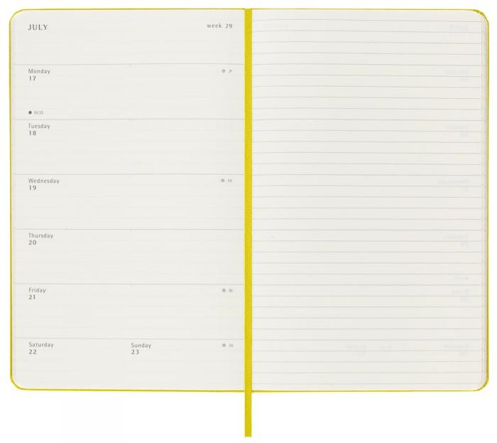 Moleskine Weekly Notebook Hay Yellow hard Large 2023