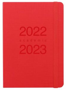 Kalender Letts Memo A6 röd studieåret 2022-2023