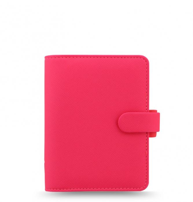 Filofax Saffiano pocket Fluoro Pink