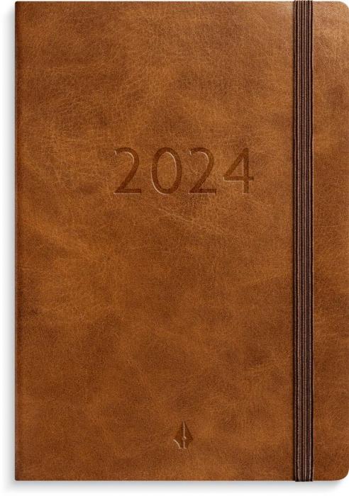 Liten veckokalender Forma Deluxe brun 2024