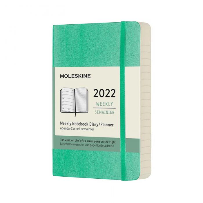 Moleskine Weekly Notebook Green soft pocket 2022