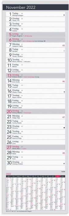 Stor bordskalender elegant 2022