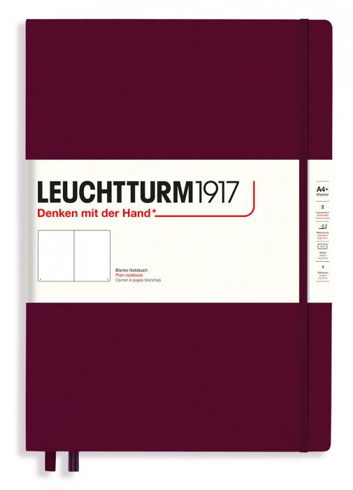 Leuchtturm Notebook A4+ hard Port Red olinjerad