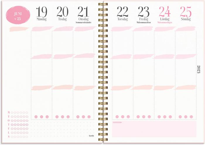 Life planner A5 rosa 2023