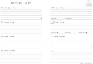 Kalender Letts Standard Mini Rosa studieåret 2021-2022
