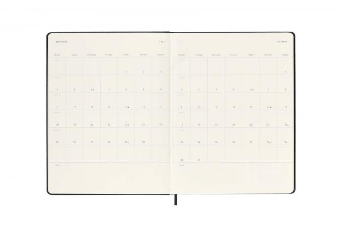 Moleskine Veckokalender XL Svart hard 22/23