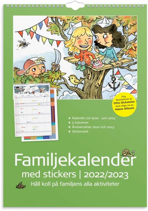 Familjekalender med stickers 2022-2023