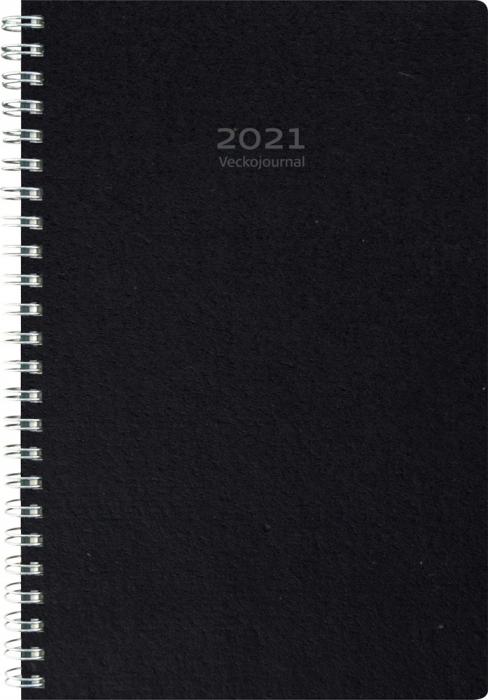Veckojournal 2021 svart miljökartong
