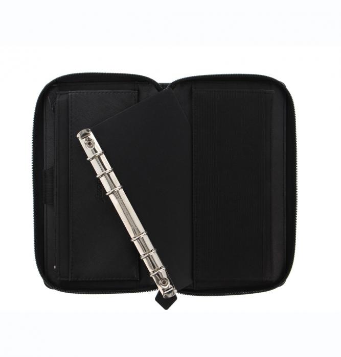 Saffiano Personal Compact Zip Black