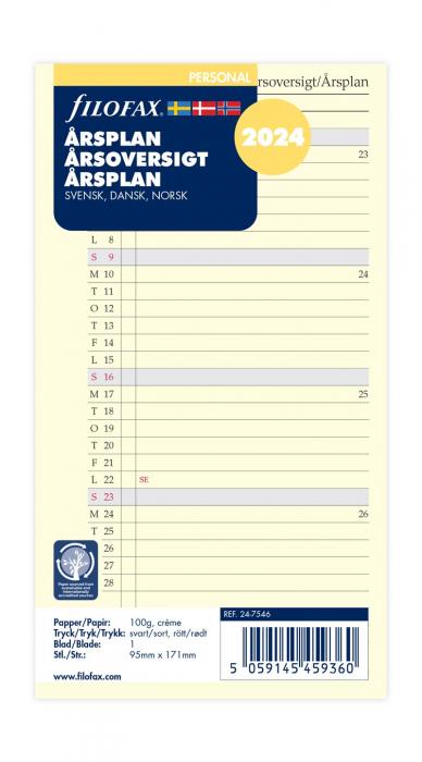 Filofax rsplan personal 2024