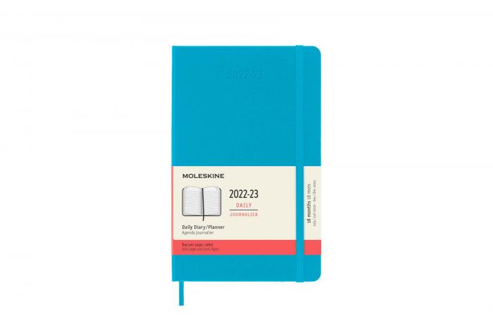 Moleskine Daily Planner hard cover Manganese Blue 2022/2023