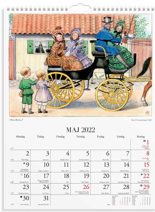 Väggkalender Elsa Beskow 2022