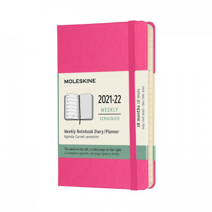 Moleskine Veckokalender Pkt Hard 21/22 Rosa