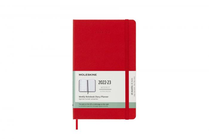 Moleskine Veckokalender L Red Hard 2022-2023