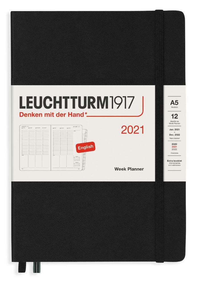 Leuchtturm Week planner A5 black 2021