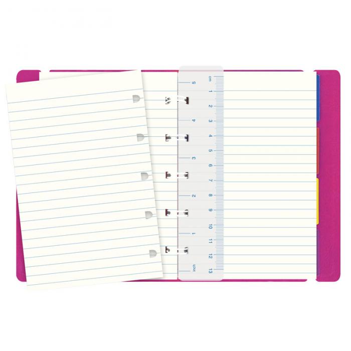 Filofax Notebook Fuchsia linjerad pocket