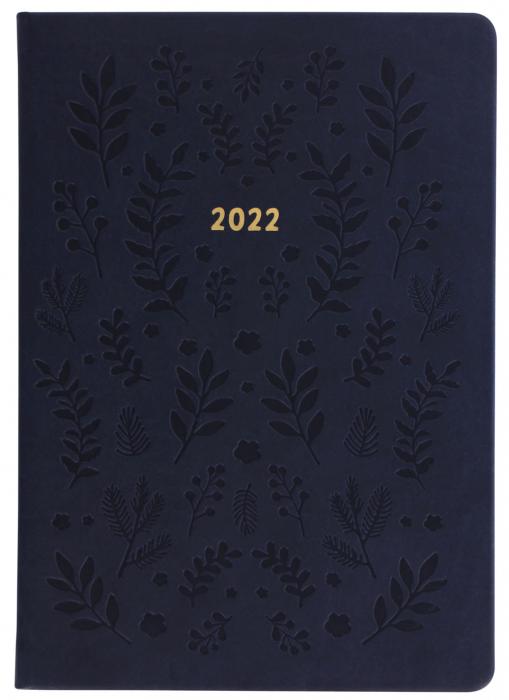 Kalender Letts Woodland A6 V/U Navy 2022