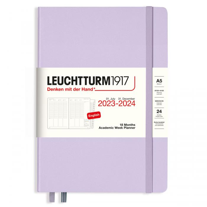 Kalender 2023-24 Leuchtturm1917 A5 vecka/uppslag Lilac