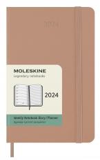 Moleskine Weekly Notebook Brown hard pocket 2024 