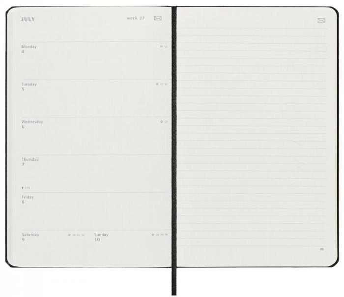 Moleskine M+ Plan Weekly Large Black 2023