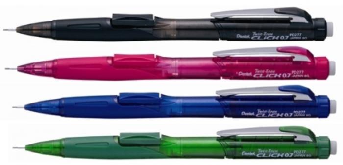 Pentel Stiftpenna Twist-erase Click 0,7mm Grön