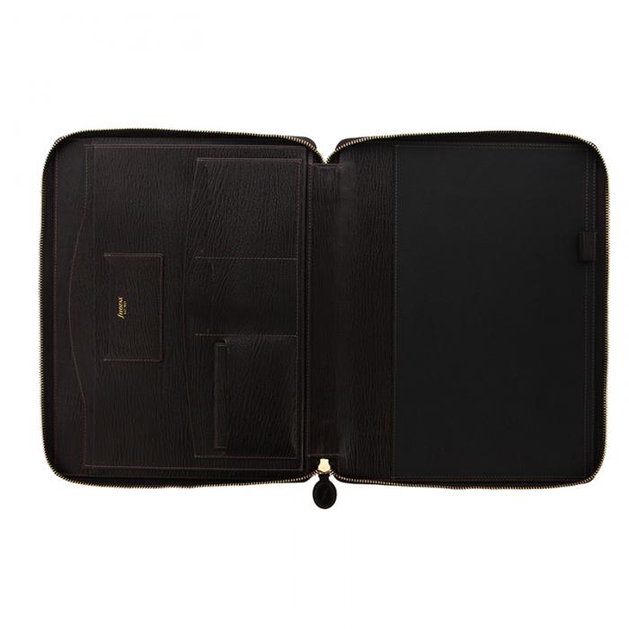 Chester A4 Zip Folio Brown