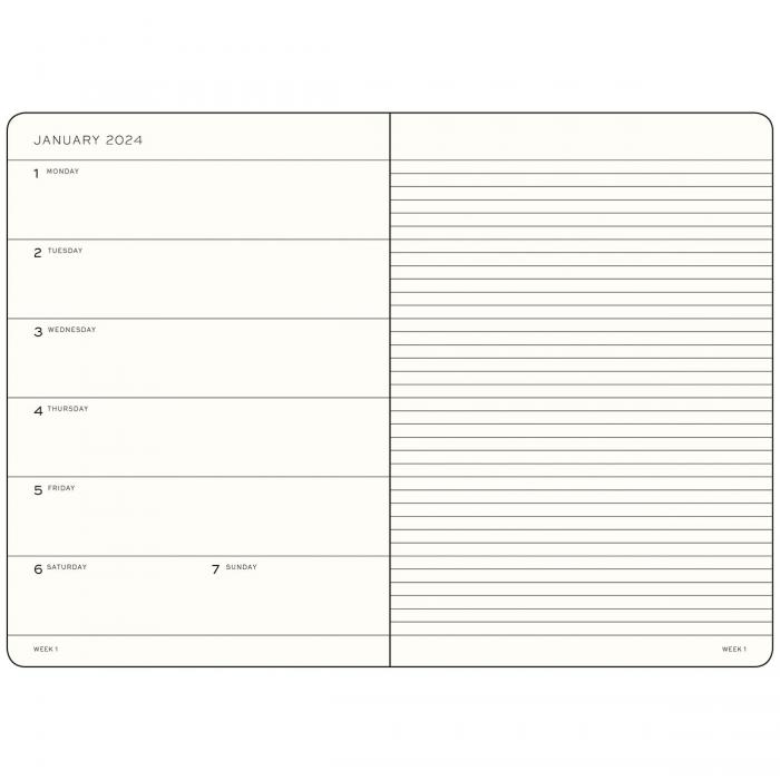 Kalender 23/24 Leuchtturm1917 A5 v/notes Black soft