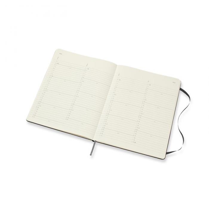 Moleskine Monthly Notebook svart hard XL 2022