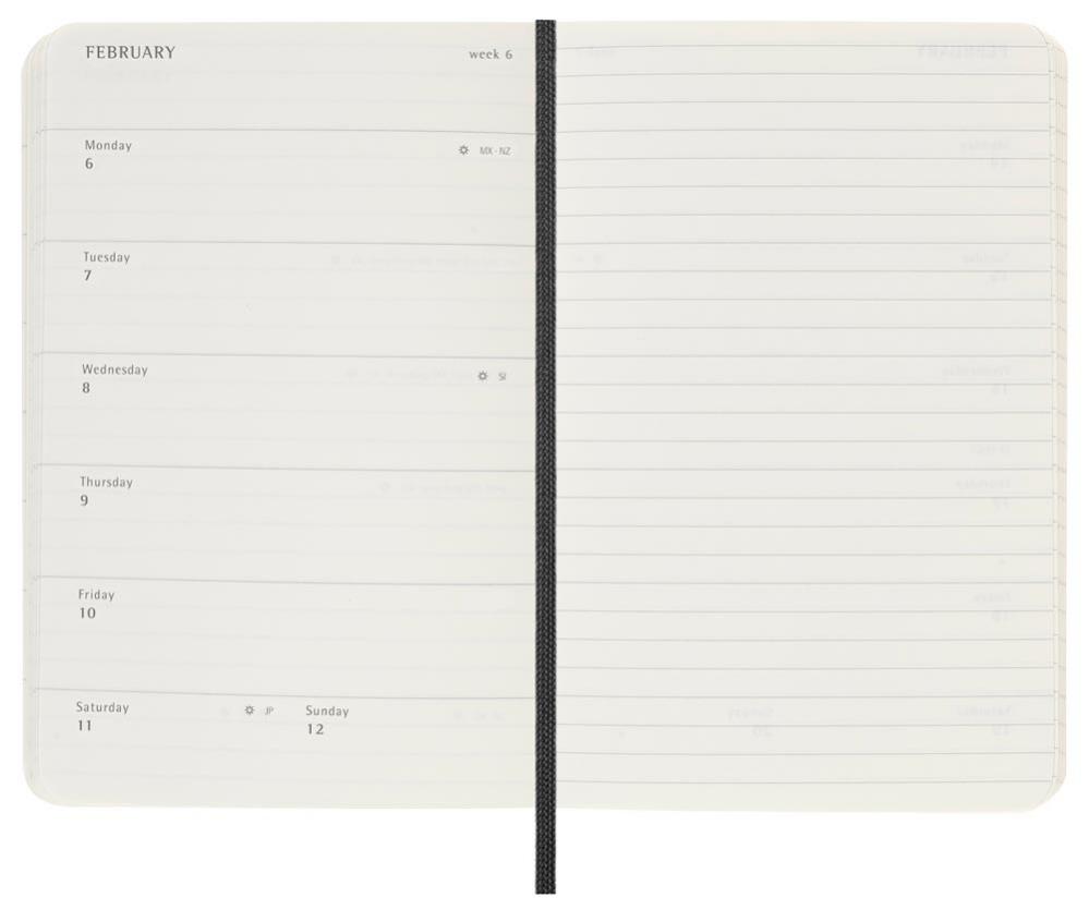 Moleskine Weekly Notebook Black soft pocket 2023