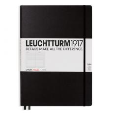 Leuchtturm Notebook A4 Slim Hard 121s Black linjerad
